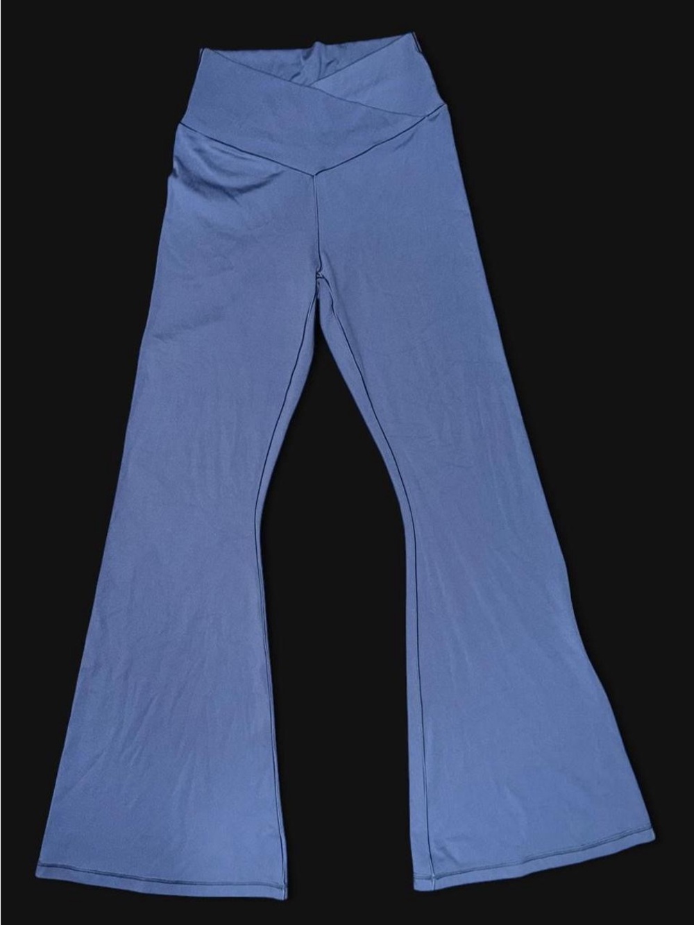 Aerie Blue Flare Leggings with Crossover Waistband